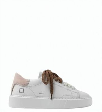 D.A.T.E. Sfera Calf Suede Heel Leather Sneakers