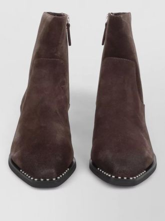 Ash hasley ankle boots block heel studs