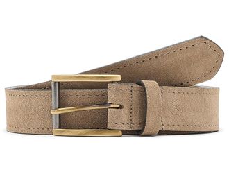Johnston & Murphy Lansford Suede Belt Mens Belts Taupe : 38, Leather/Suede