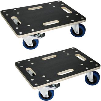 ECD Germany Ecd Germany - 2x Plataformas De Carga Hasta 800kg Con Ruedas Para Mover Muebles O Electrodom&eacute;sticos 35x50cm Tabla Rodante De Transporte Con 2 Frenos C