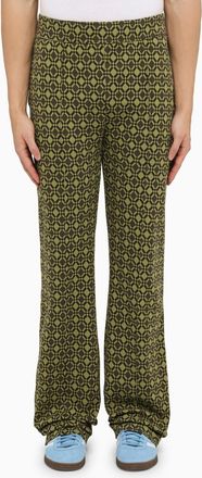 Wales Bonner Olive Green/brown Cotton Power Sports Trousers