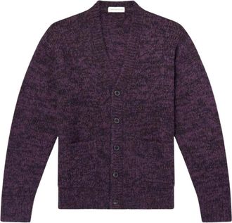Dries Van Noten Mounia Cardigan - Heren - Vesten - Paars - M - Wol - Truien & Vesten