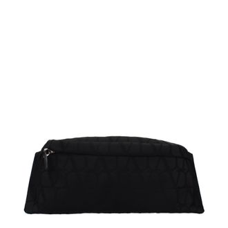 Valentino Garavani Herrens Rucks&auml;cke und Taschen aus schwarzem Stoff