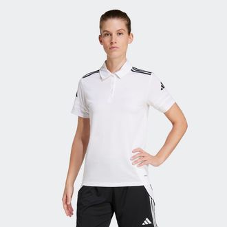 adidas Poloshirt ADIDAS PERFORMANCE SQUADRA25 COTTON, Damen, Gr. XL, schwarz-weiss (wei&szlig;, schwarz), Obermaterial: 65% Polyester, 35% Baumwolle, Shirts Polosh