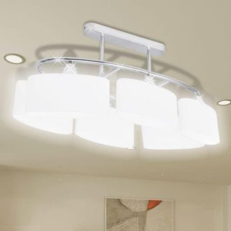 vidaXL Vidaxl - Lampada da Soffitto Paralume Ellissoidale Vetro 6 Lampadine E14