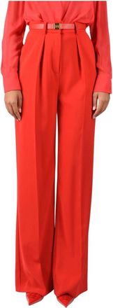 Elisabetta Franchi Pantaloni Wide Leg - - Trousers - Donna - Rosso - S