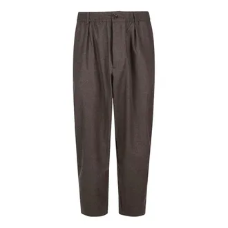 Universal Works Pantal&oacute;n de Pista Plisado - Trousers - Hombre - Marr&oacute;n - W34