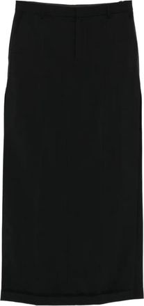 Alexander Wang Tailored Maxi Skirt - Dames - Maxi Rokken - Zwart - 2XS - Wol - Rokken