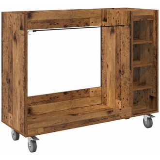 vidaXL Golf Cabinet with Wheel Plain Old Wood 120 x 45 x 98 cm vidaXL