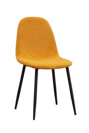 Regalos Miguel Sillas - Silla Teok Black Terciopelo - Amarillo