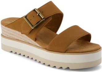 Toms Diana Platform Slide Sandal in Medium Brown at Nordstrom, Size 6.5