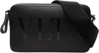 Valentino Pre-owned Canvas Shoulder Bag - Dames - Vintage Schoudertas - Zwart - ONE Size - Leer - Vintage