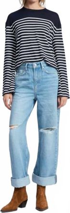 Rag & Bone Logan Mid-Rise Wide Leg Jeans In Ludlow