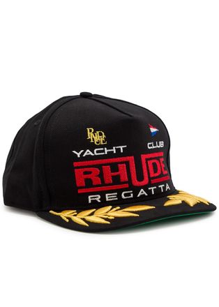 Rhude Rhude Regatta Embroidered Cotton cap - Black - One Size