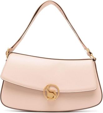Stella McCartney engraved-logo shoulder-bag - women - Polyester/Polyester/Polyurethane - OS - Pink