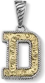 Samuel B. Two-Tone Initial Pendant in Silver/gold D at Nordstrom Rack