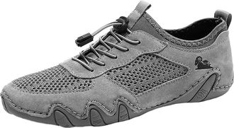 Generic Fashion Sneakers for Men Mens Air Mesh Slip On Walking Shoe Breathable Lightweight Trainer Arch Support Road Running Athletic Trail Shoes Wide Fit Tra