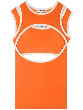 Sunnei stretch tank top - Orange