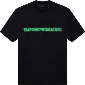 Emporio Armani Lyocell Blend Jersey T-Shirt - Heren - T-shirts - Zwart - XS - Tops