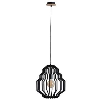 Netlighting Rufo Wire Frame Pendant Ceiling Light Black 35.5cm 1x E27