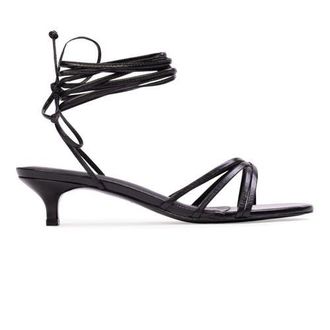 Black Suede Studio Suri 35 Sandal in Black Leather at Nordstrom, Size 38