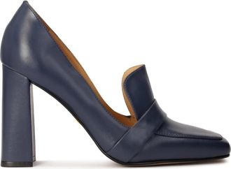 Kazar Donkerblauwe hoge pumps - Dames - Pumps - Blauw - 35 EU - Leer - Schoenen