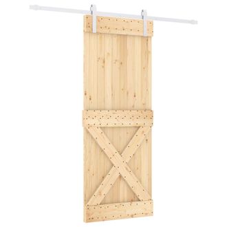 vidaXL Puerta Corredera Natural Y Blanco 80 X 210 Cm Vidaxl