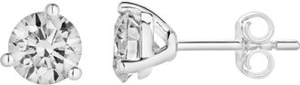 LuvMyJewelry Nasak 14K White Gold Lab Grown Round Solitaire Martini Diamond Earrings - 1.62 Cts