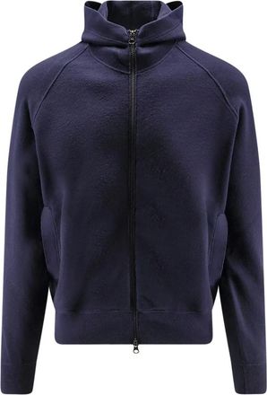 Stone Island Zip-Through Sweater - Heren - Vesten met rits - Blauw - XL - Wol - Hoodies & sweatvesten