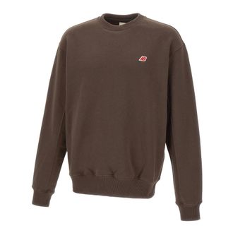 New Balance Sweatshirts, male, Brown, XS, Made in USA Core Crewneck Sweatshirt