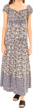 Area Stars Vine Gathered Top In Blue