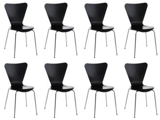 Clp Clp - Set 8x Sillas De Visita Calisto Negro