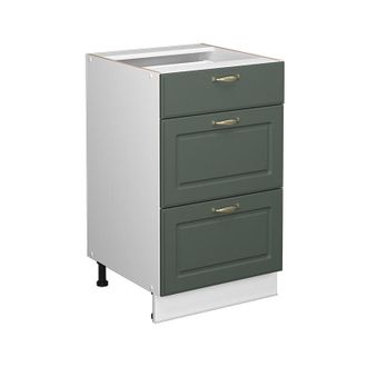 Vicco Mueble Bajo De Cocina Fame-line, Verde Dorado Casa De Campo, 50 Cm Sin Encimera Vicco