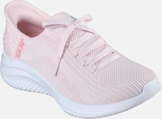 Skechers Womens Skechers Ultra Flex 3.0 Brilliant Path Textile Womens Light Pink Trainers - Size: 8