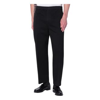 Thom Browne Broeken, Heren, Zwart, XL, Katoen, Zwarte Katoenen Broek