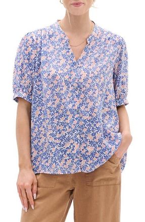 Hatley Ivy Mini Vines Button-Up Shirt in Blue at Nordstrom, Size X-Small