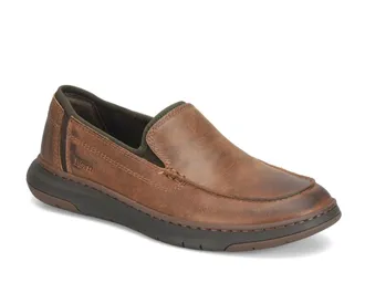 Born Mens Silvo Moc Toe Slip-On In Brown
