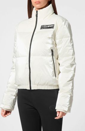 Plein Sport Bomber corto trapuntato e imbottito con collo alto