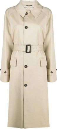 Maison Margiela Beige Lange Trenchcoat - Dames - Trenchcoats - Beige - XS - Jassen