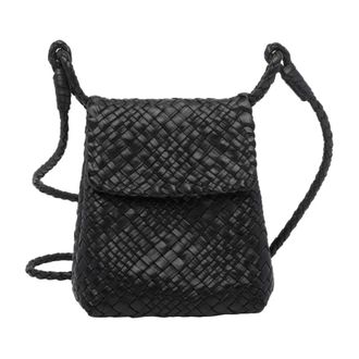 Ibeliv Romance Woven Crossbody Bag - Dames - Tassen - Zwart - Maat: ONE Size Leer