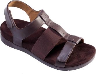 Spenco Womens Spenco Anabel Sandal French Roast Leather Adjustable Orthotic HAWK1172