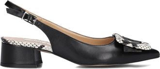 Notre-V Schoenen, Dames, Zwart, 37 EU, Elegante Zwarte Slingbacks voor Vrouwen