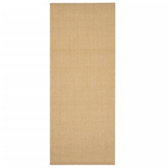 Berkfield Home Rug Natural Sisal 80x200 cm in Brown | Size: 100 cm diameter