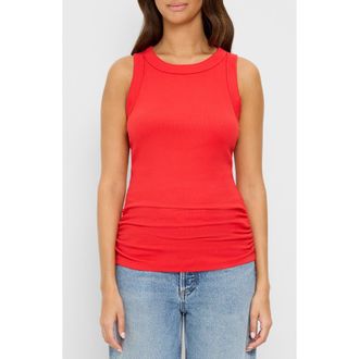 Michael Stars Halley Side Ruched Tank in Samba at Nordstrom, Size X-Small