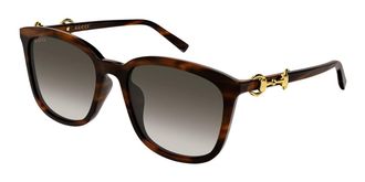 Gucci GG2057SK Asian Fit 002 Womens Sunglasses Tortoiseshell Size 56 - Free RX Lenses - Free RX Lenses