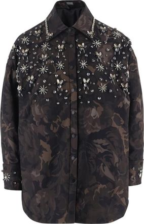 Pinko Barengo Overshirt - Dames - Overhemden - Veelkleurig - S - Polyester - Overhemden