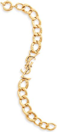 Saint Laurent Cassandre Chain Link Bracelet in Gold at Nordstrom, Size Medium