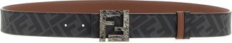 Fendi Squared FF Reversible Belt - brown