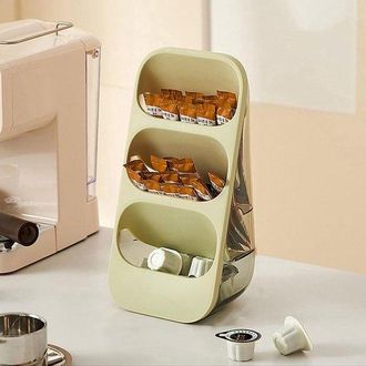 OEM Organizador De Bolsitas De T&eacute; - Almacenamiento De 3 Niveles Para T&eacute; - Verde