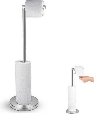 No Brand Portarrollos De Papel Higi&eacute;nico De Acero Inoxidable Para Ba&ntilde;o - Barra Individual - Con Bandeja Para Papel - Ahorra Espacio - Para Aseos Y Ba&ntilde;os - Plat